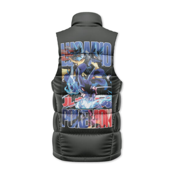 Lucario Pokemon Sleeveless Down Jacket 3