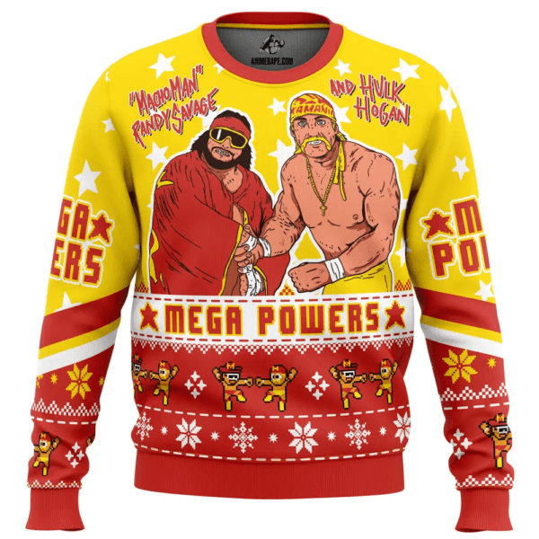 Mega Powers Macho Man And Hulk Hogan Ugly Christmas Sweater