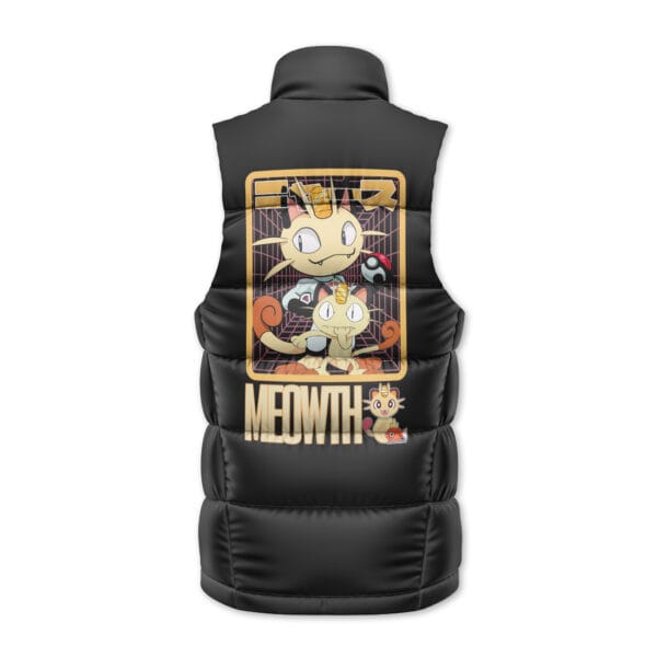 Meowth Pokemon Sleeveless Down Jacket