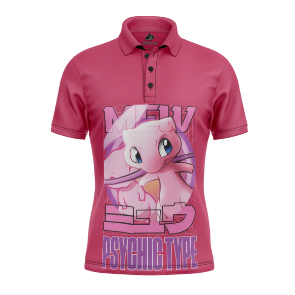 Mew Pokemon Polo Goft Shirt