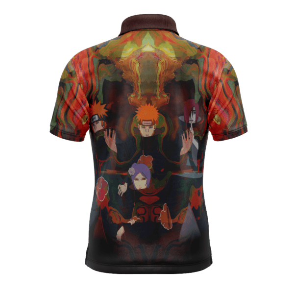 Anime Naruto Neon Bond Akatsuki Polo Goft Shirt Anime