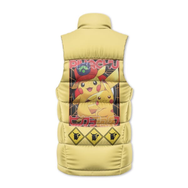 Pikachu Pokemon Sleeveless Down Jacket