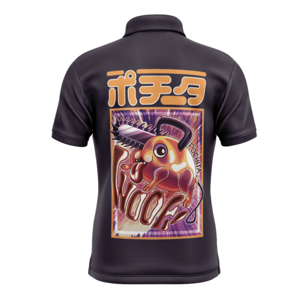 Anime Pochita Chainsaw Man Polo Goft Shirt