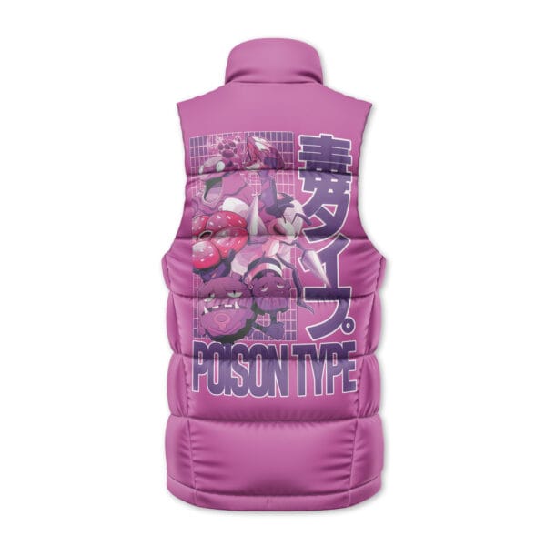 Poison Type Pokemon Sleeveless Down Jacket