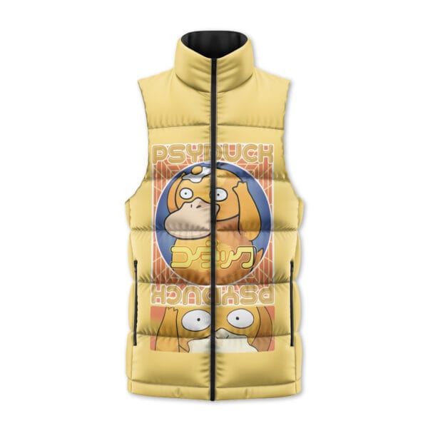 Psyduck Pokemon Sleeveless Down Jacket