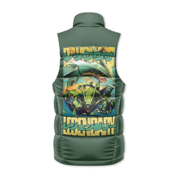 Rayquaza Pokemon Sleeveless Down Jacket 3