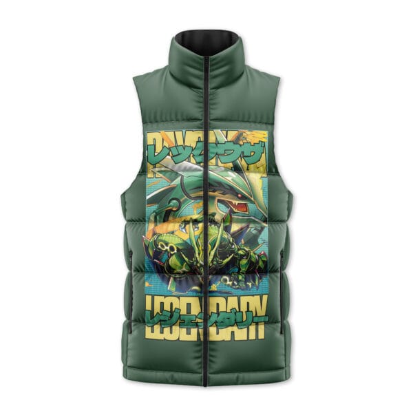 Rayquaza Pokemon Sleeveless Down Jacket