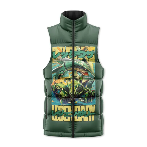 Rayquaza Pokemon Sleeveless Down Jacket
