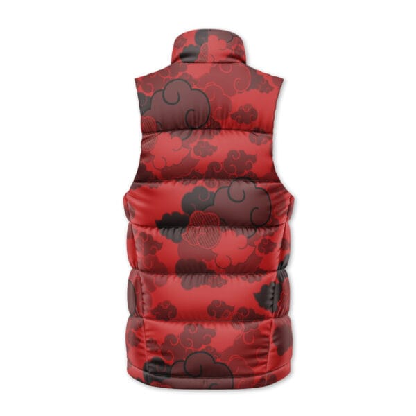 Anime Red Aloha Akatsuki Naruto Sleeveless Down Jacket