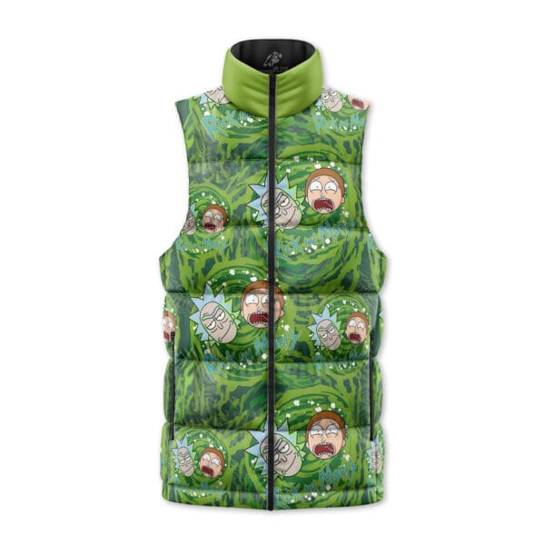 Rick And Morty Trippy Cosmic Rick Sleeveless Down Jacket