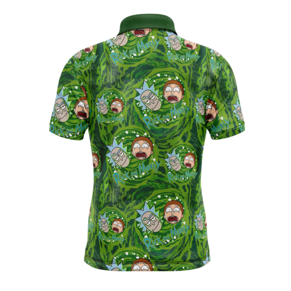 Rick And Morty Trippy Cosmic Rick Polo Goft Shirt