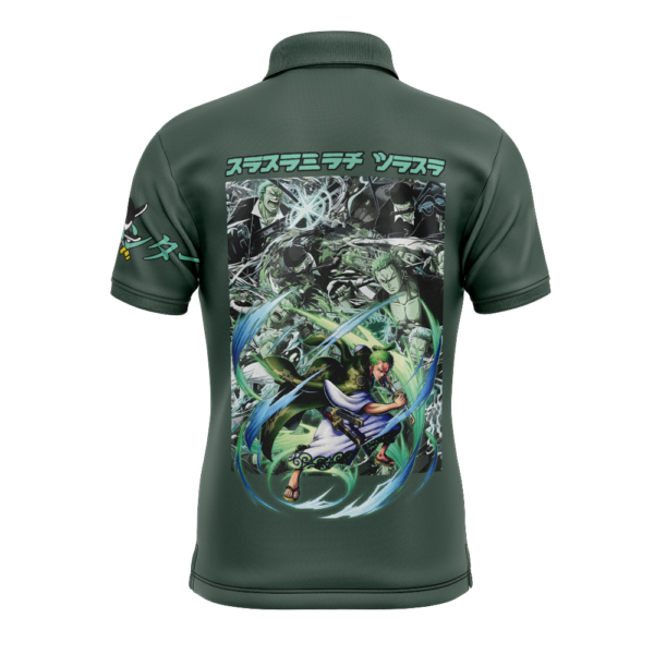 Roronoa Zoro One Piece Polo Goft Shirt 2