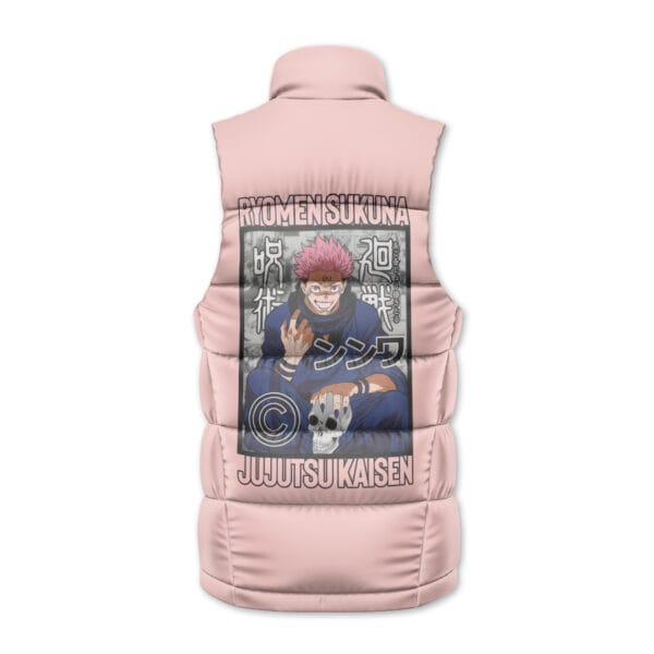 Ryomen Sukuna Jujutsu Kaisen Sleeveless Down Jacket