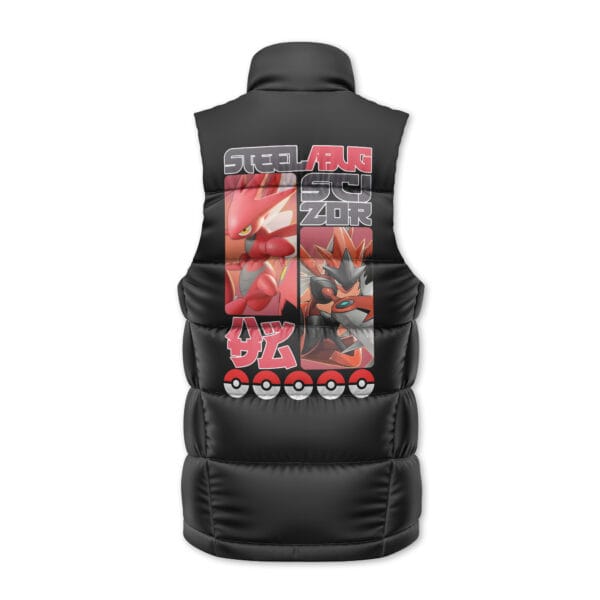 Scizor Pokemon Sleeveless Down Jacket 3