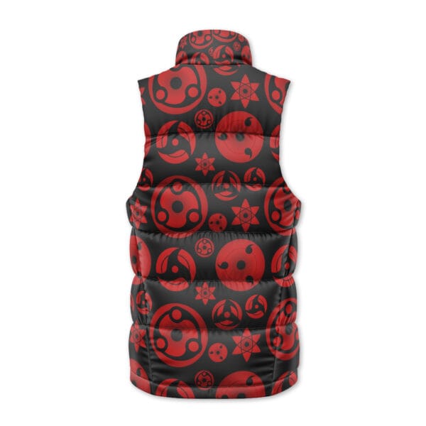 Anime Sharingan Naruto Shippuden Sleeveless Down Jacket