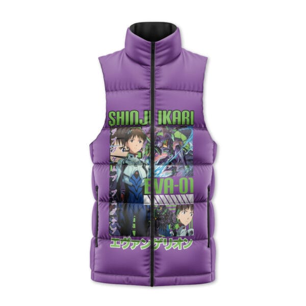 Shinji Ikari X Eva 01 Neon Genesis Evangelion Sleeveless Down Jacket