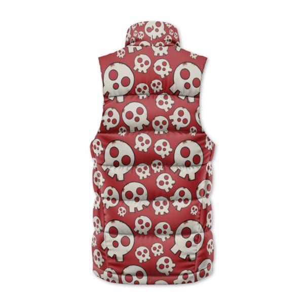 Skull Emblem Fire Force Sleeveless Down Jacket