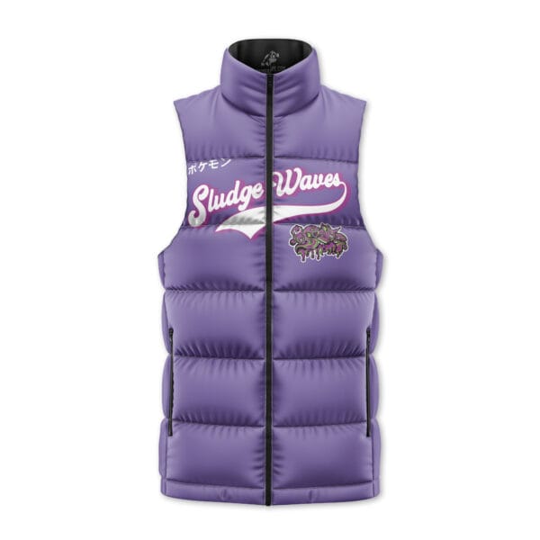 Sludge Waves Pokemon Sleeveless Down Jacket