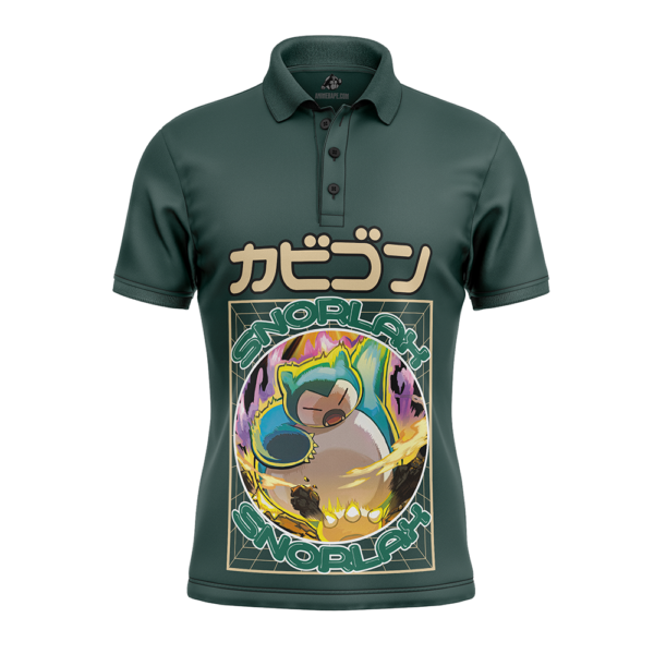 Snorlax Pokemon Polo Goft Shirt