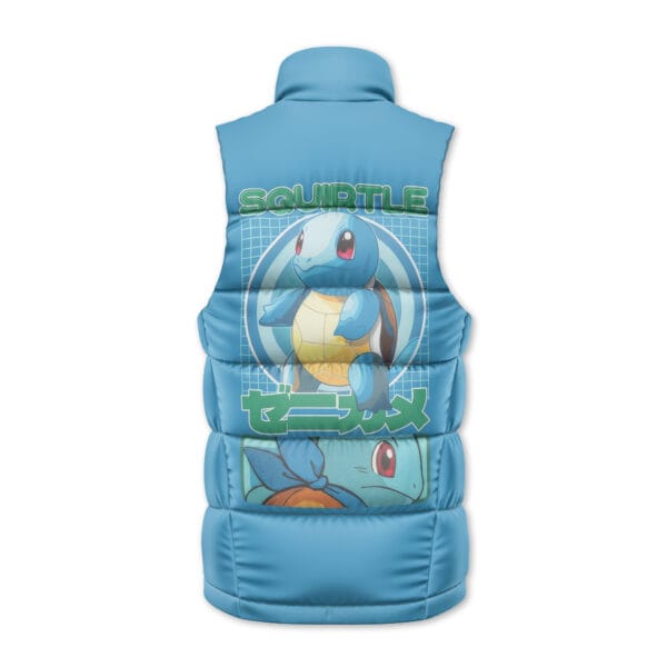 Squirtle Pokemon Sleeveless Down Jacket