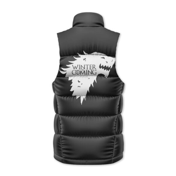 Starks Of Winterfell Black Game Of Thrones Sleeveless Down Jacket