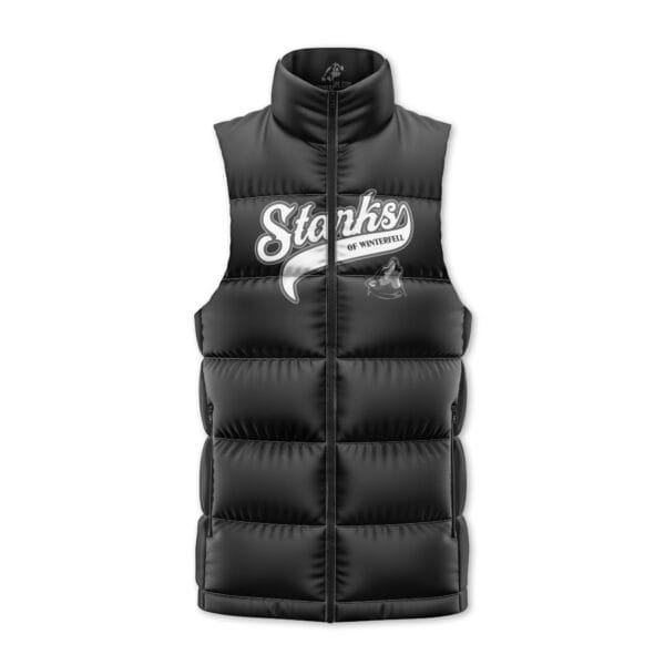 Starks Of Winterfell Black Game Of Thrones Sleeveless Down Jacket