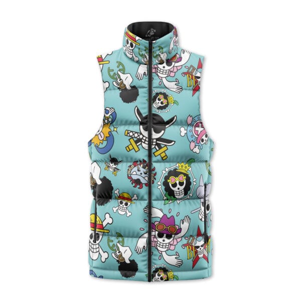 Strawhats Jolly Roger One Piece Sleeveless Down Jacket