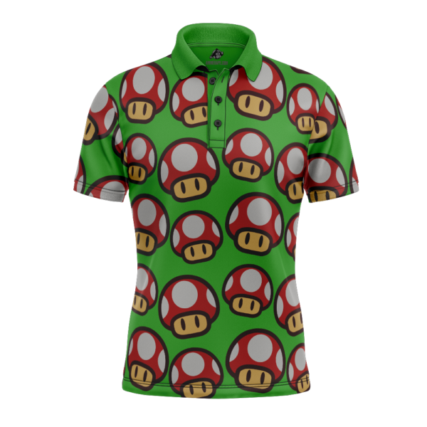 Super Mushroom Super Mario Polo Goft Shirt