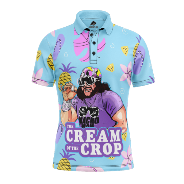 The Cream Of The Crop Pro Wrestling Pink Tropical Polo Shirt 2