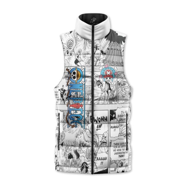 Tony Chopper Manga Panels One Piece Sleeveless Down Jacket