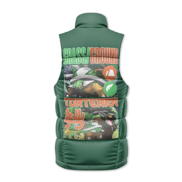 Torterra Pokemon Sleeveless Down Jacket