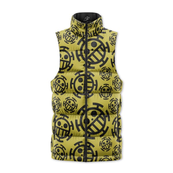 Trafalgar Law Jolly Roger One Piece Sleeveless Down Jacket