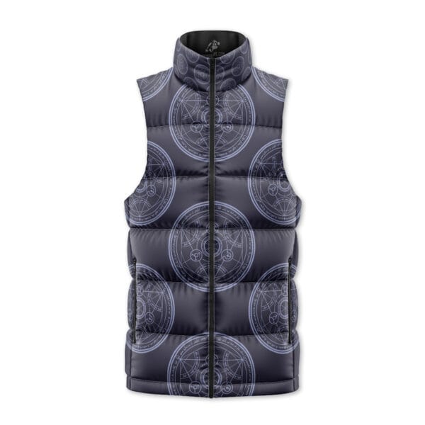 Transmutation Circle Full Metal Alchemist Sleeveless Down Jacket