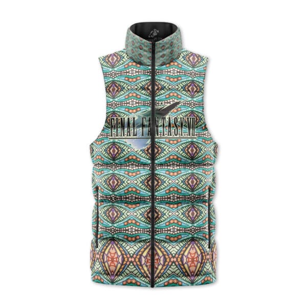 Trippy Cloud Strife Final Fantasy Sleeveless Down Jacket