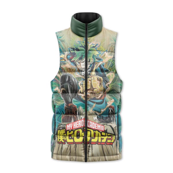 Trippy Deku My Hero Academia Sleeveless Down Jacket