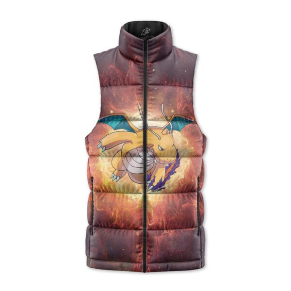 Trippy Dragonite Pokemon Sleeveless Down Jacket