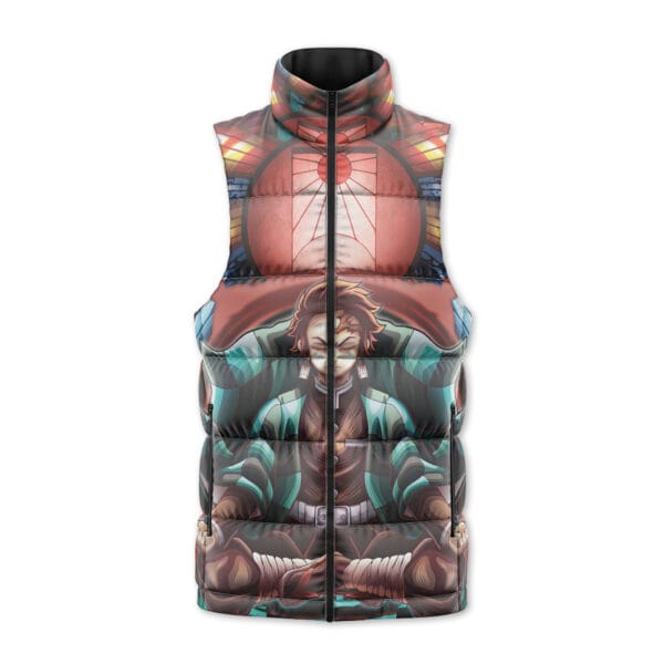 Trippy Kamado Tanjiro Demon Slayer Sleeveless Down Jacket