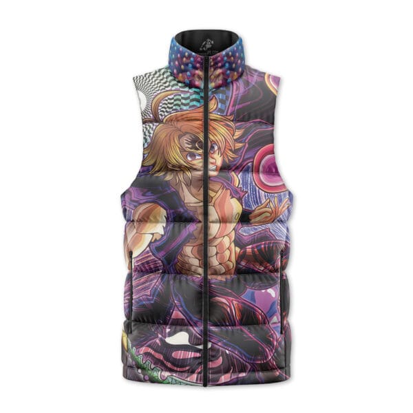 Trippy Meliodas Assault Mode Seven Deadly Sins Sleeveless Down Jacket 2