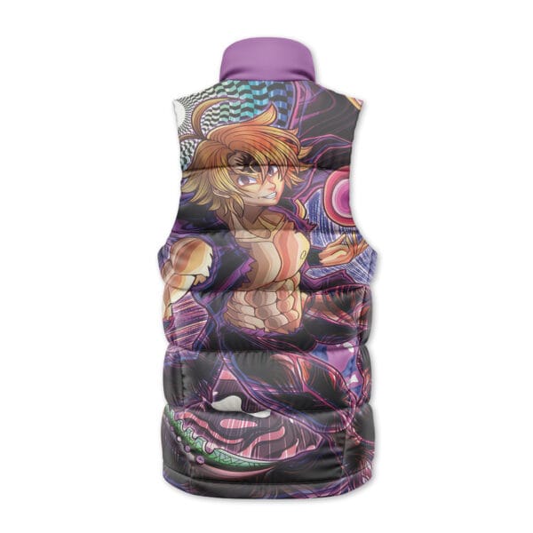 Trippy Meliodas Assault Mode Seven Deadly Sins Sleeveless Down Jacket