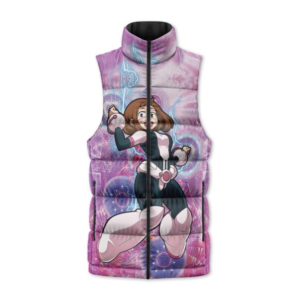 Trippy Ochaco Uraraka My Hero Academia Sleeveless Down Jacket