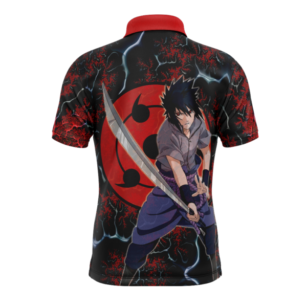 Anime Trippy Sasuke Uchiha Naruto Polo Goft Shirt Anime