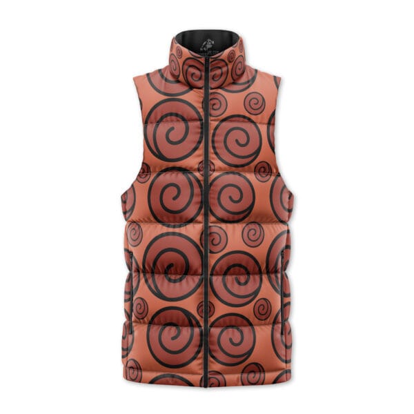 Anime Uzumaki Clan Crest Naruto Shippuden Sleeveless Down Jacket