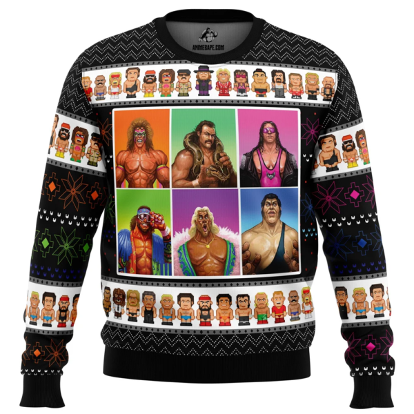 Wwf Wrestling Legends Ugly Christmas Sweater