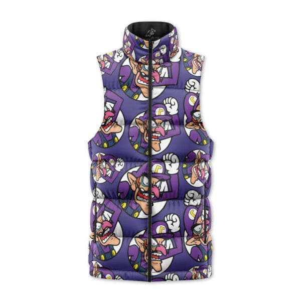 Waluigi Super Mario Sleeveless Down Jacket