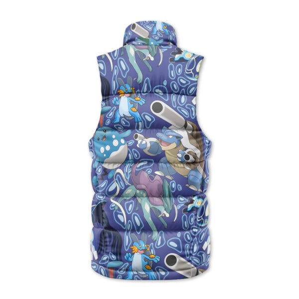 Pokemon With The Water Type Pokemon Sleeveless Down Jacket