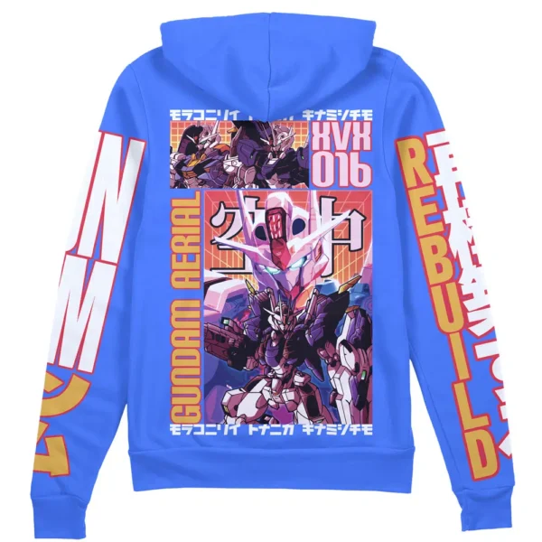 Aerial Gundam Witch From Mercury Streetwear Zip Hoodie Jacket