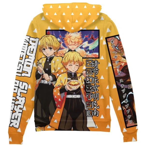 Agatsuma Zenitsu Haori Demon Slayer Streetwear Zip Hoodie Jacket