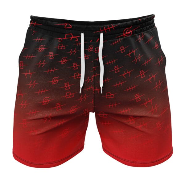 Anime Akatsuki Villages Pattern Naruto Gym Shorts Anime