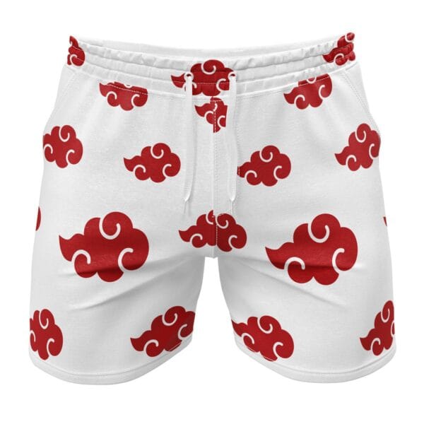 Anime Akatsuki White Naruto Gym Shorts Anime