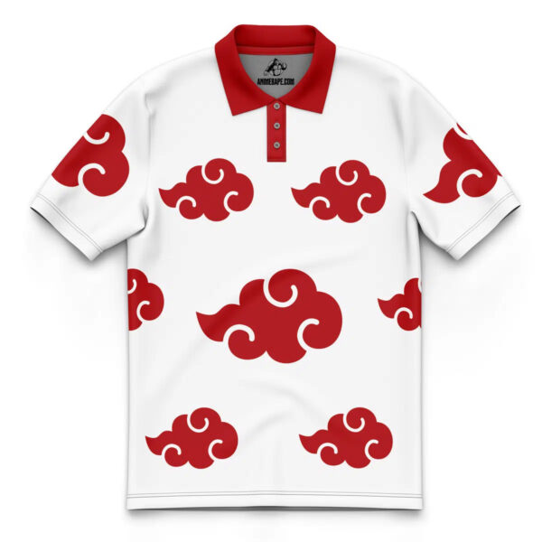 Anime Akatsuki White Naruto Polo Shirt